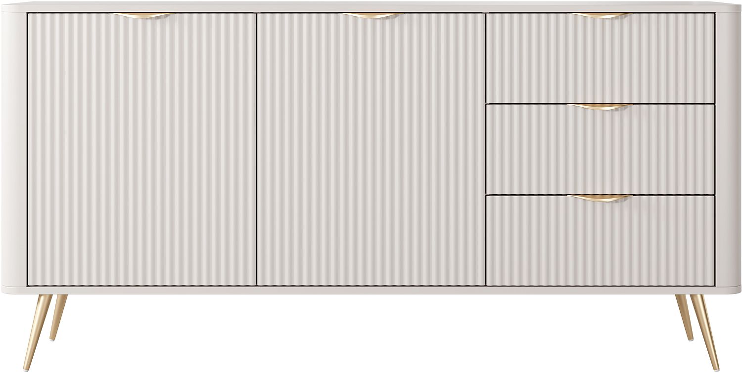 Μπουφές Lante με συρτάρια μπεζ 163x81x38cm - Image 3