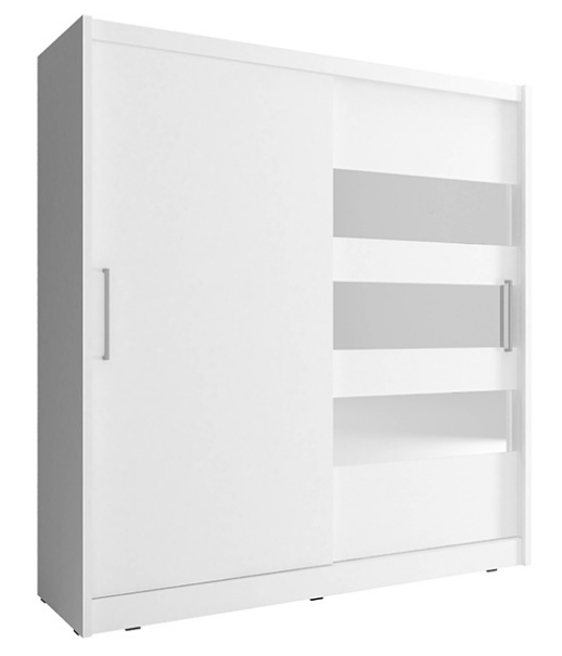 Ντουλάπα Συρόμενη 24113-MJ3-180 Χρώμα Λευκό  180x200x62cm