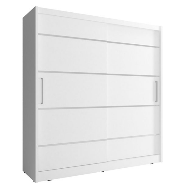 Ντουλάπα Συρόμενη 24113-MJalu-180 Χρώμα Λευκό  180x200x62cm