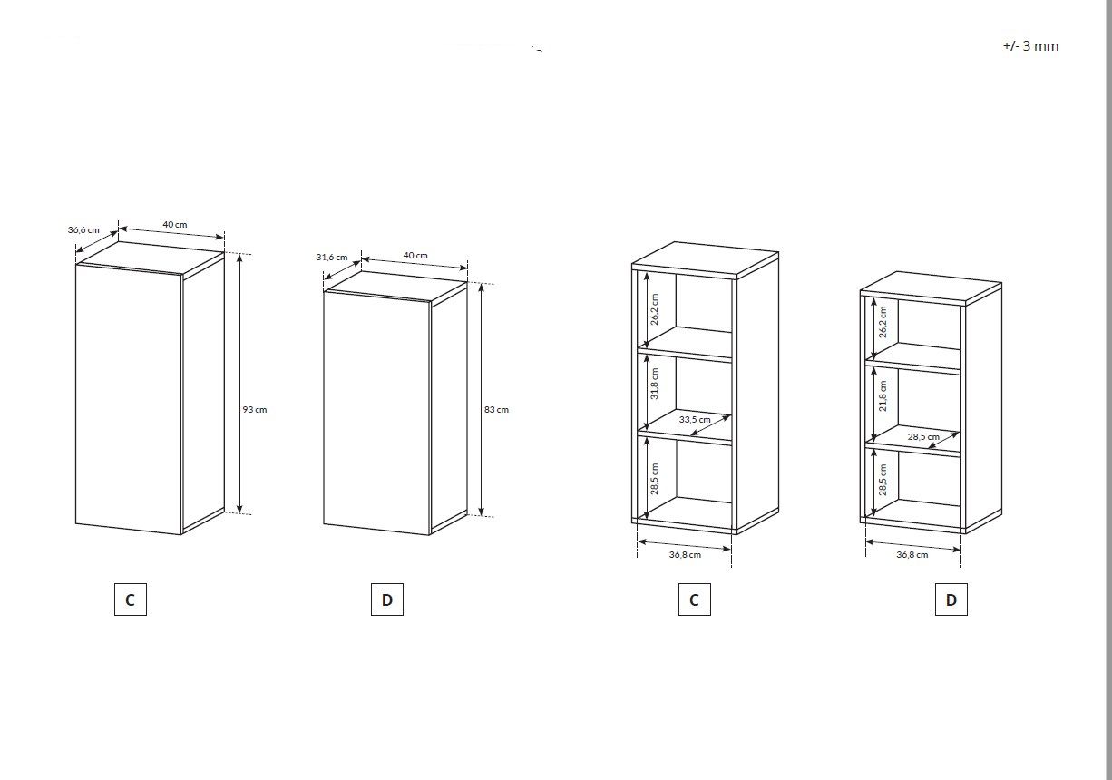 Σύνθεση τοίχου 3D: Λευκό + Golden craft 300x180x45cm - Image 3