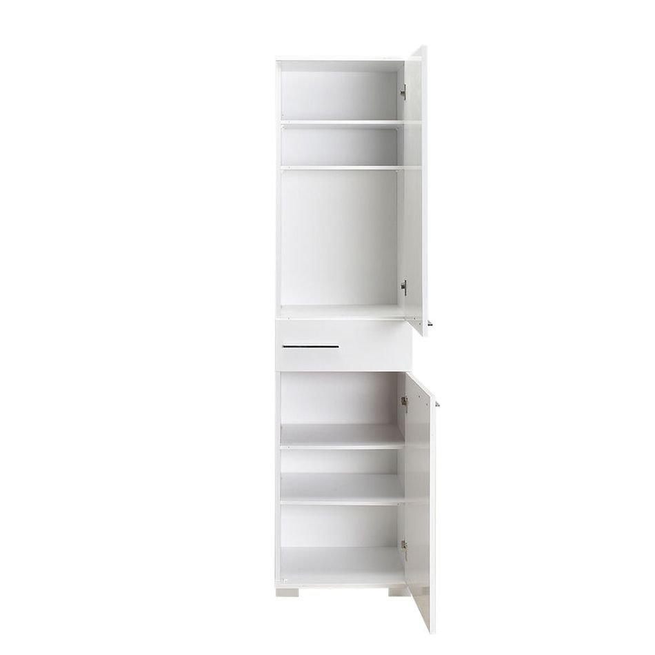 Ντουλάπα ADR-421-PP DIAMOND μονόφυλλη Λευκό+Λευκό High Gloss 45x187x38cm - Image 11