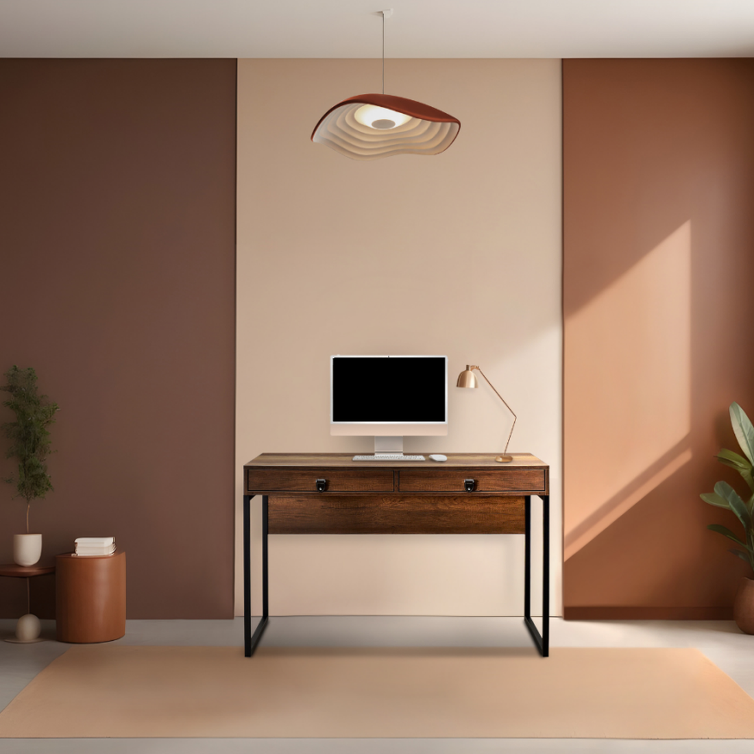 Γραφείο CMS-922-OO Connect με συρτάρια Καρυδί 120x75x60cm - Image 2