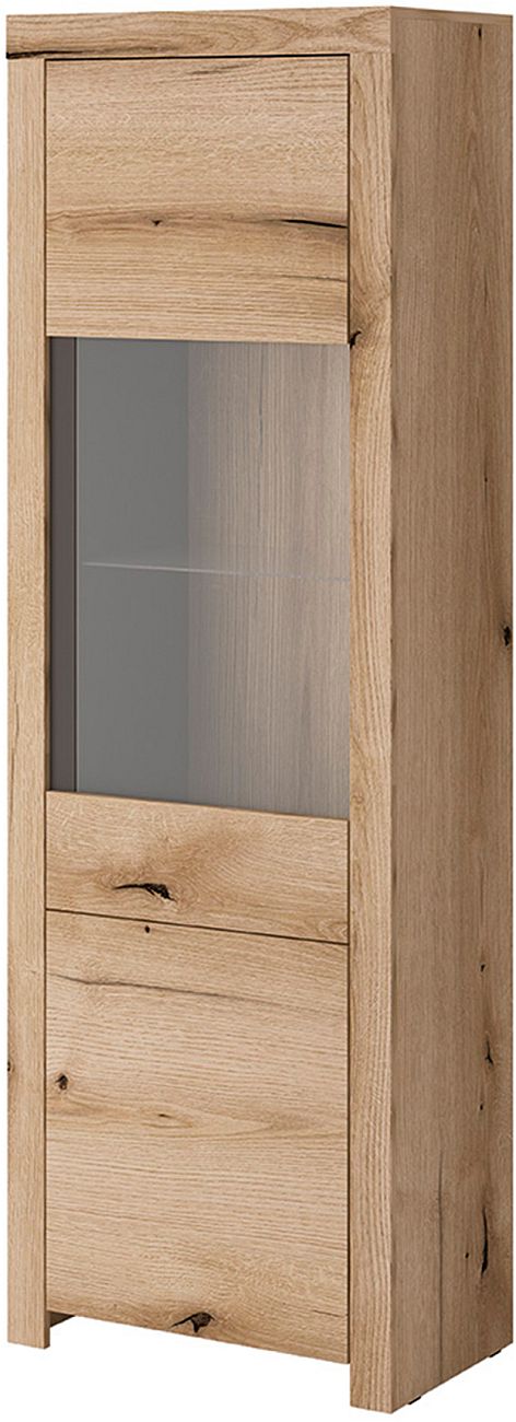 Βιτρίνα Evoke: Φυσικό+Γραφίτης 63x194x39cm
