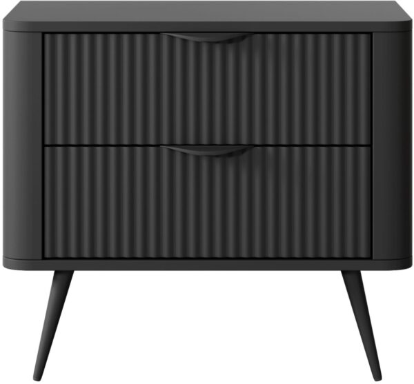 Κομοδίνο Lante Ανθρακί 63x55x38cm