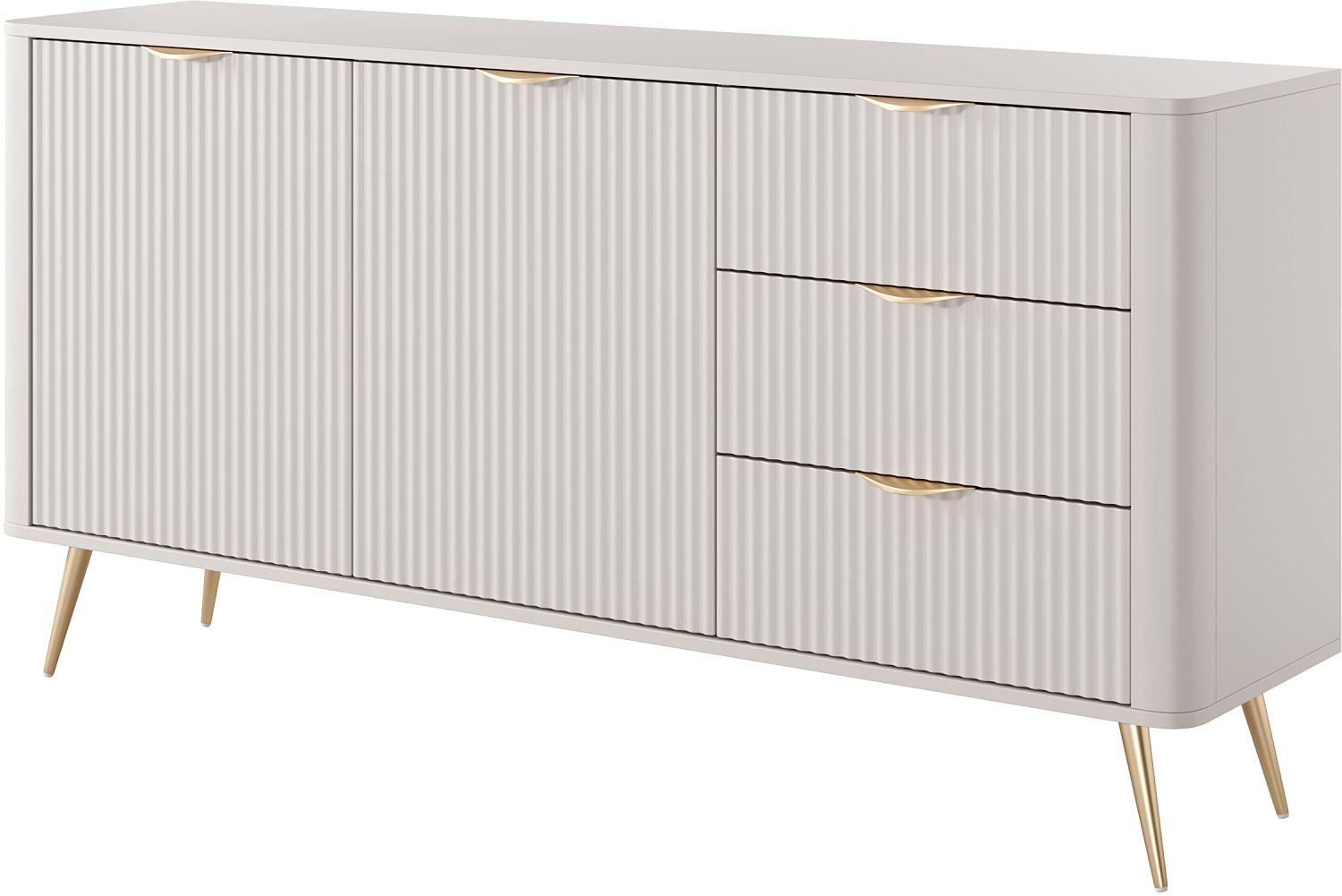 Μπουφές Lante με συρτάρια μπεζ 163x81x38cm