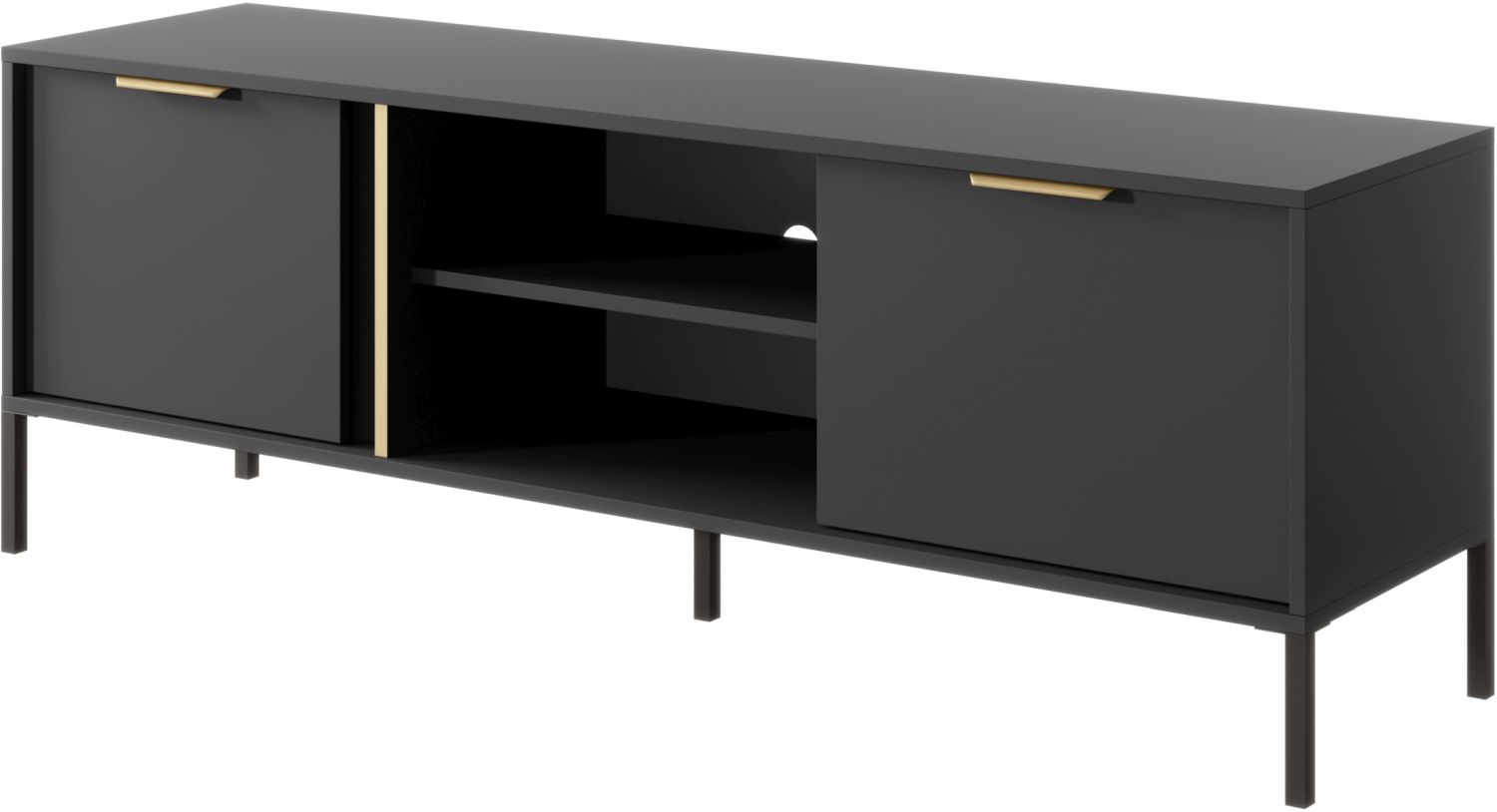 Έπιπλο τηλεόρασης Lars ανθρακί 153x54x40cm - Image 3