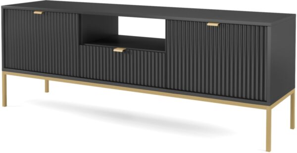 Έπιπλο τηλεόρασης Nova Ανθρακί+χρυσό 154x39x56cm