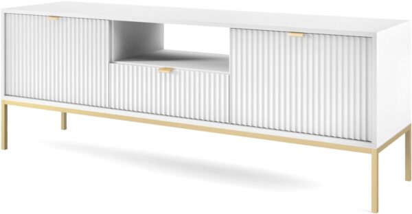 Έπιπλο τηλεόρασης Nova Λευκό+χρυσό 154x39x56cm