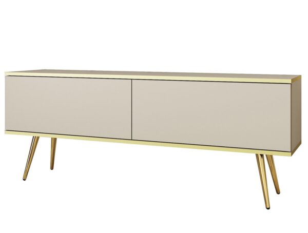 Έπιπλο τηλεόρασης ORO  Μπεζ + Χρυσό  135x53x32cm
