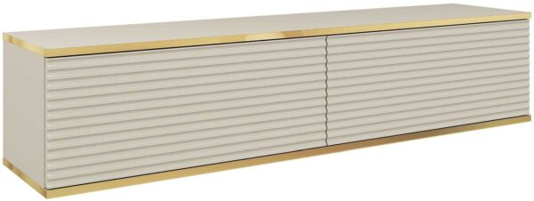 Κρεμαστό έπιπλο τηλεόρασης ORO_MDF Μπεζ 135x30x32cm