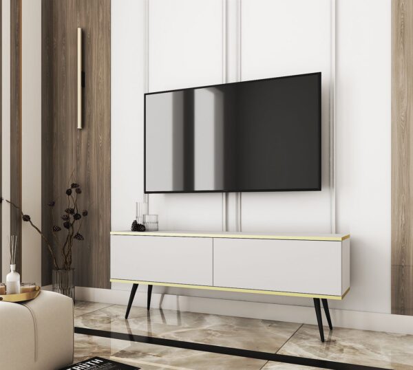 Έπιπλο τηλεόρασης ORO  Λευκό 135x53x32cm