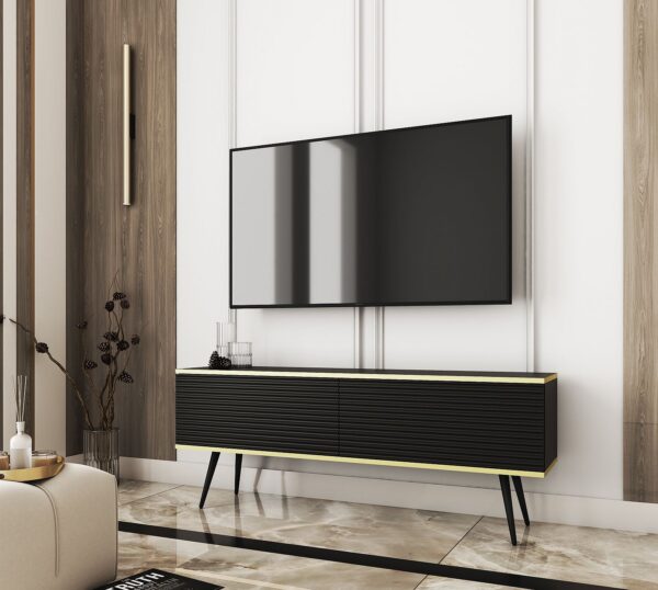 Έπιπλο τηλεόρασης ORO_MDF Ανθρακί  135x53x32cm