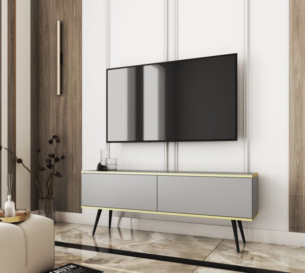 Έπιπλο τηλεόρασης ORO  Γκρι 135x53x32cm