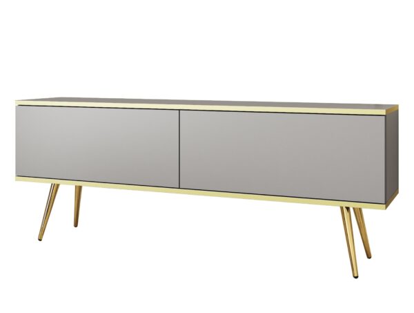 Έπιπλο τηλεόρασης ORO  Γκρι + Χρυσό  135x53x32cm