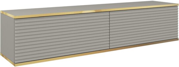 Κρεμαστό έπιπλο τηλεόρασης ORO_MDF Γκρι 135x30x32cm