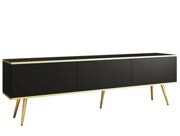 Έπιπλο τηλεόρασης ORO  Ανθρακί + Χρυσό 175x53x32cm