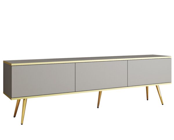 Έπιπλο τηλεόρασης ORO  γκρι+ Χρυσό 175x53x32cm