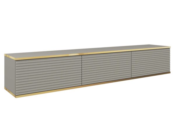 Κρεμαστό έπιπλο τηλεόρασης ORO_MDF γκρι 175x30x32cm