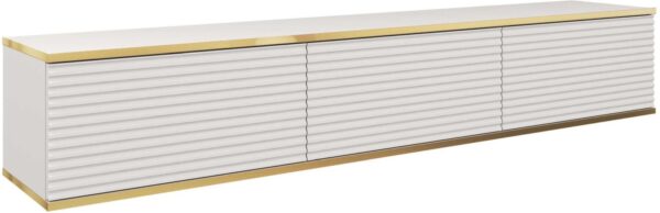 Κρεμαστό έπιπλο τηλεόρασης ORO_MDF Λευκό 175x30x32cm