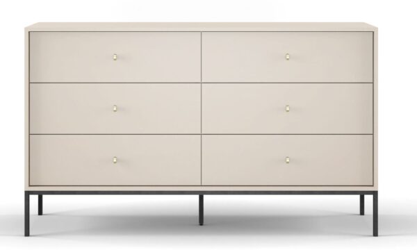 Συρταριέρα Mono χρώμα Μπεζ  με 6 συρτάρια 154x91x39cm