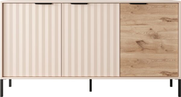 Μπουφές Rave Μπεζ+φυσικό Viking 153x82x40cm