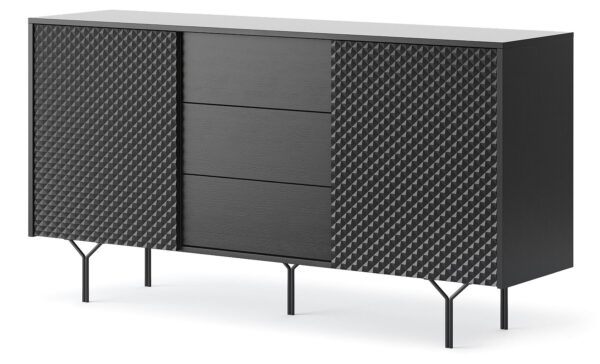 Μπουφές Raven ΙΙ με συρτάρια  Ανθρακί 144x38x83cm