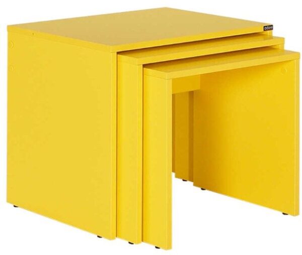 Σετ τραπεζάκια Ζιγκόν-103 κίτρινο 55x47x40cm