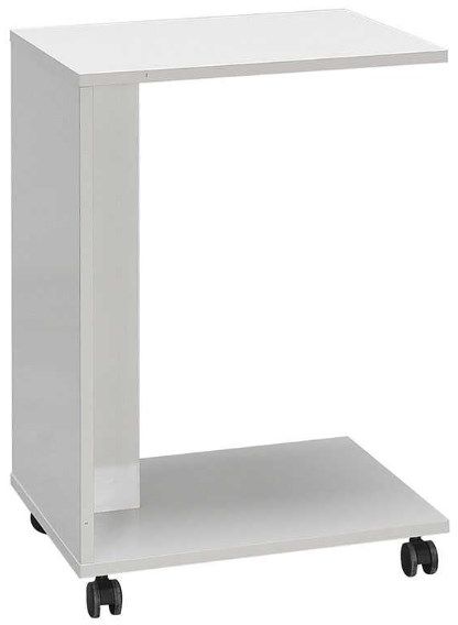 Βοηθητικό τραπεζάκι C Shape-108 Λευκό High gloss 35x65x45cm