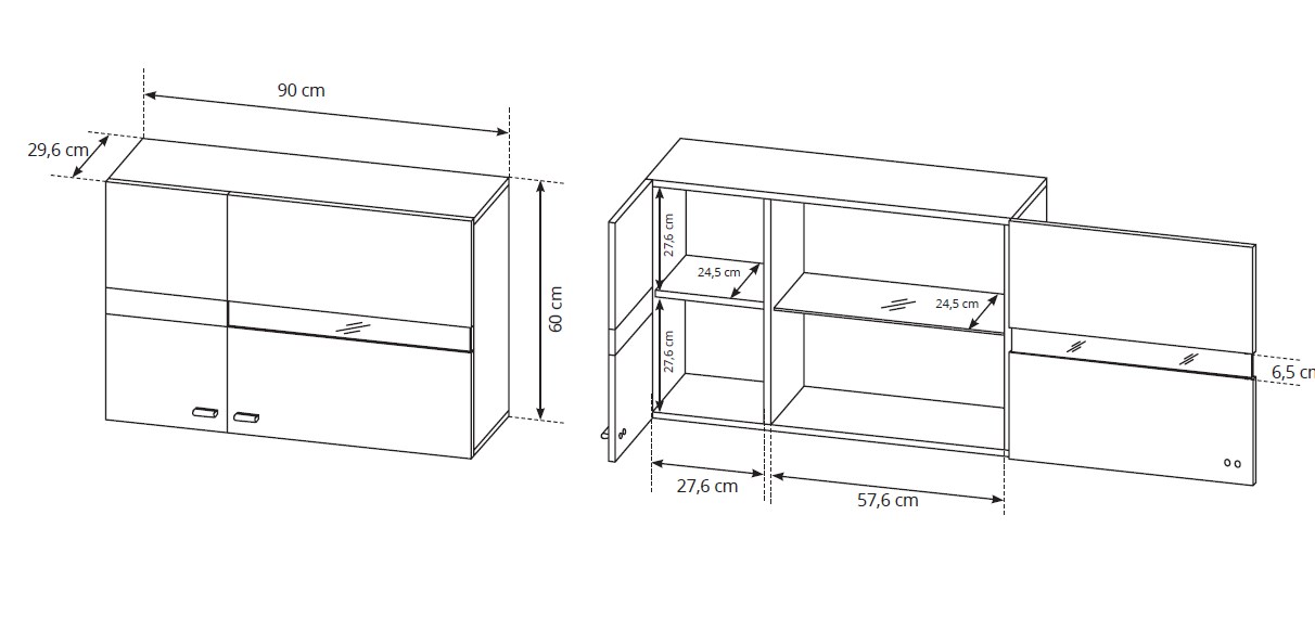 Σύνθεση 36124-JT Φυσικός δρυς +Γραφίτης 260x172x40cm - Image 4