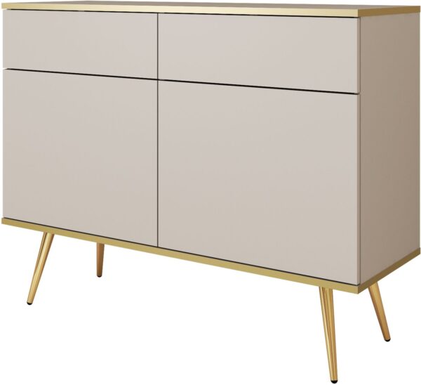 Μπουφές Oro Μπέζ με χρυσά πόδια 107x85x39cm