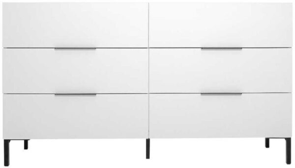 Συρταριέρα SFN-1760-DD Oryana Λευκή 140x81x44cm