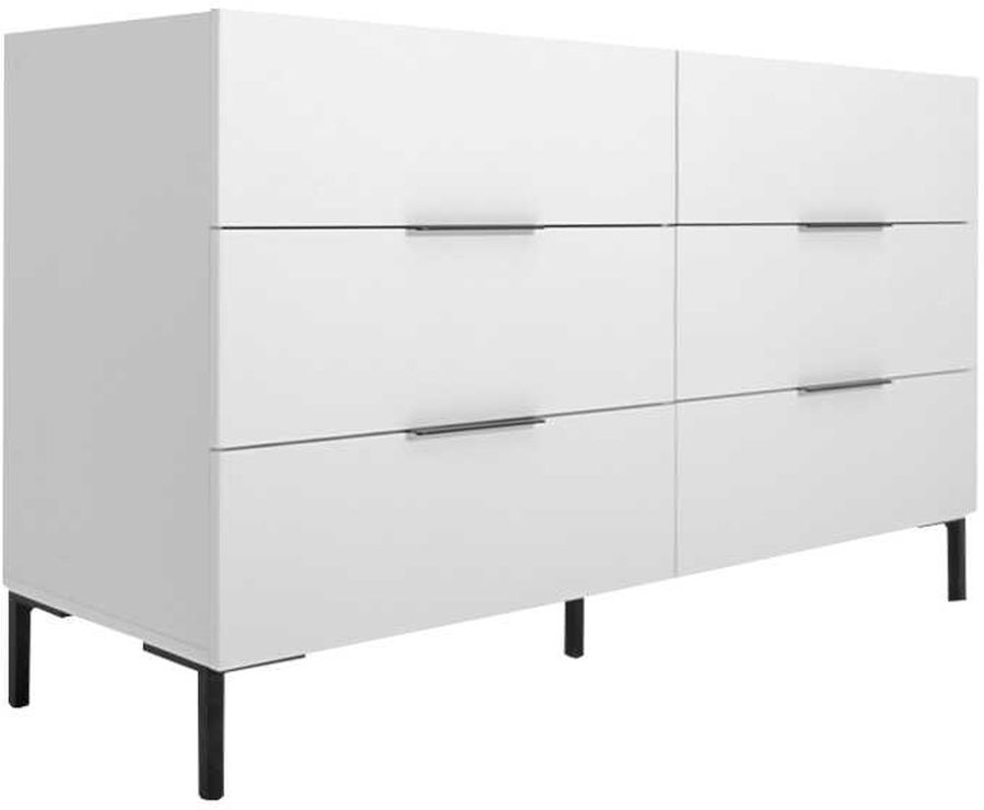 Συρταριέρα SFN-1760-DD Oryana Λευκή 140x81x44cm - Image 3