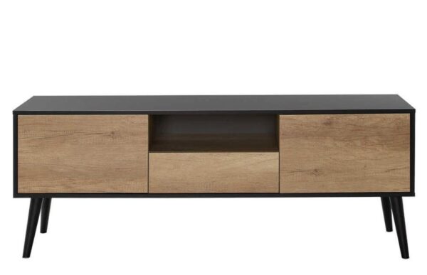 Έπιπλο τηλεόρασης Retro Plus Ανθρακί+Καρυδιά 160x61x40cm