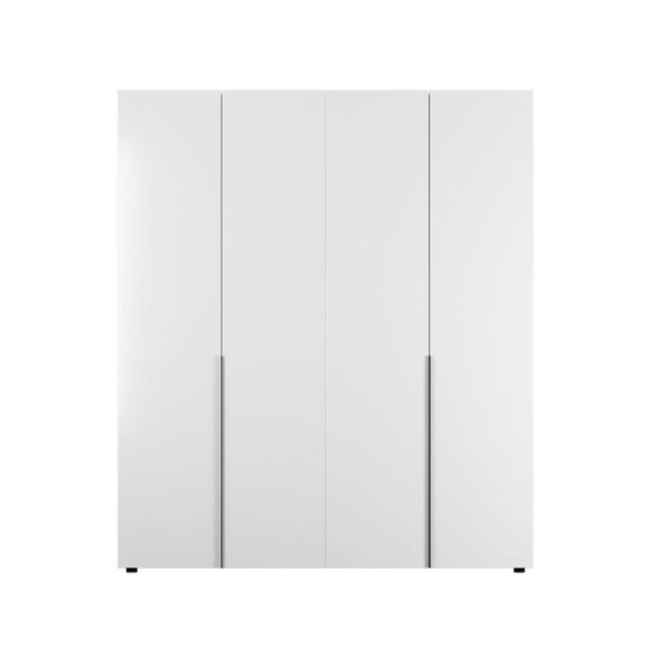 Ντουλάπα GRD-1740-DD Oryana τετράφυλλη Λευκή 180x210x62cm