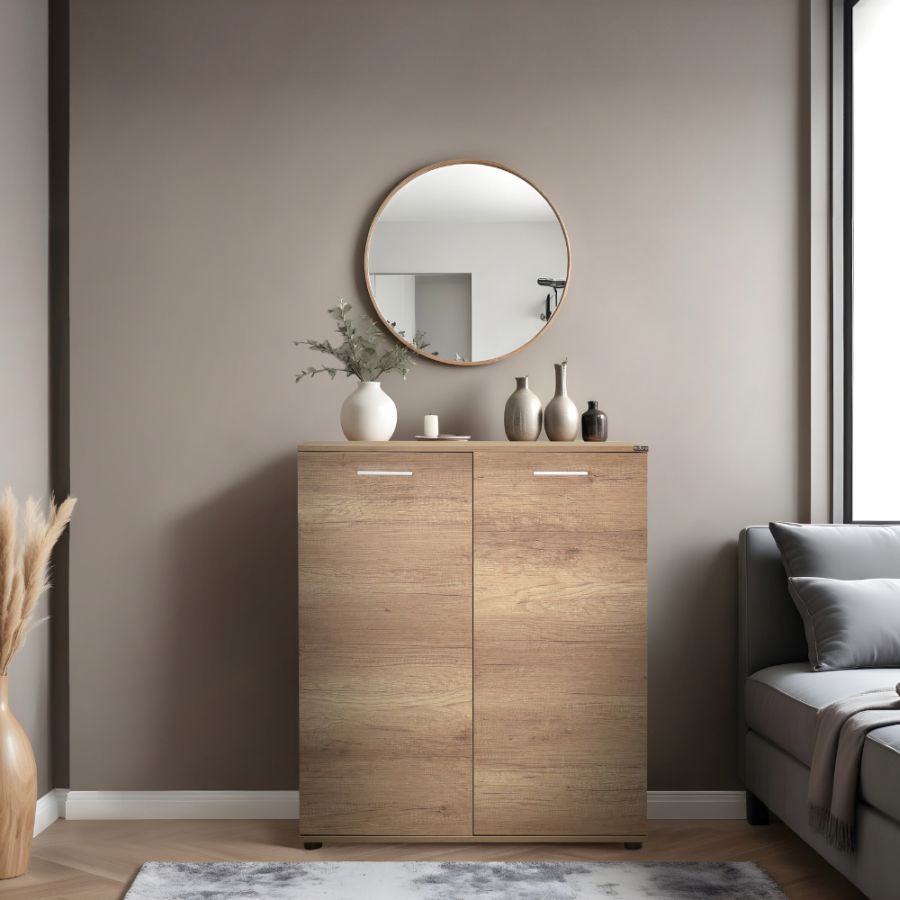Παπουτσοθήκη Trendline Φυσικό Country 91x108x35cm - Image 2