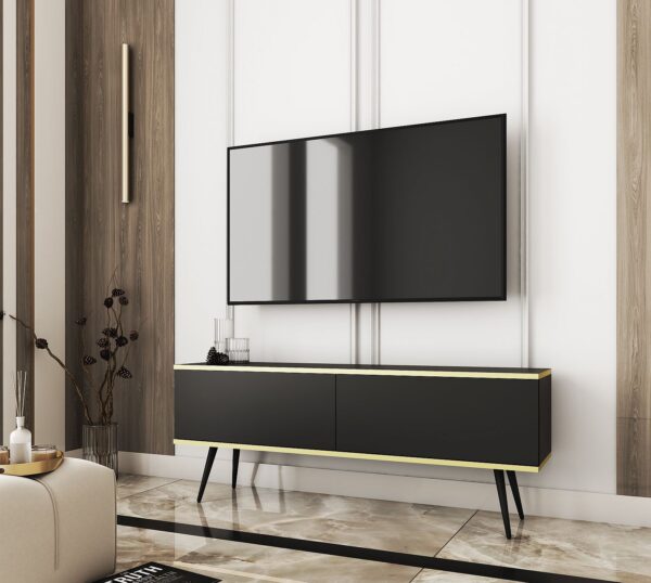 Έπιπλο τηλεόρασης ORO Aνθρακί 135x53x32cm