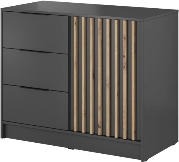 Μπουφές Nelly με συρτάρια Γραφίτης 105x86x45cm