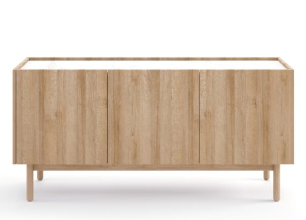 Μπουφές BOHO Φυσικό + Λευκό μάρμαρο 144x68x37cm