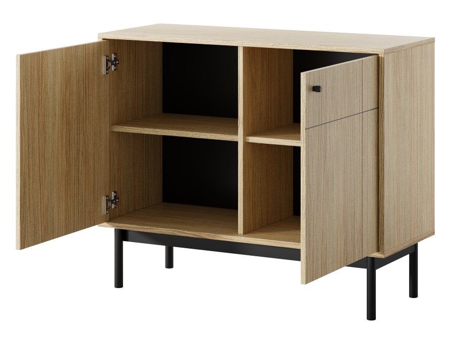 Μπουφές Japandi Φυσικό Dab linea 103x83x39cm - Image 4