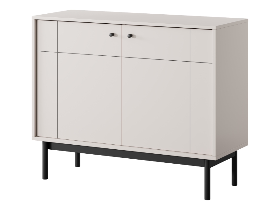 Μπουφές Japandi Λευκό Kazmir 103x83x39cm - Image 3