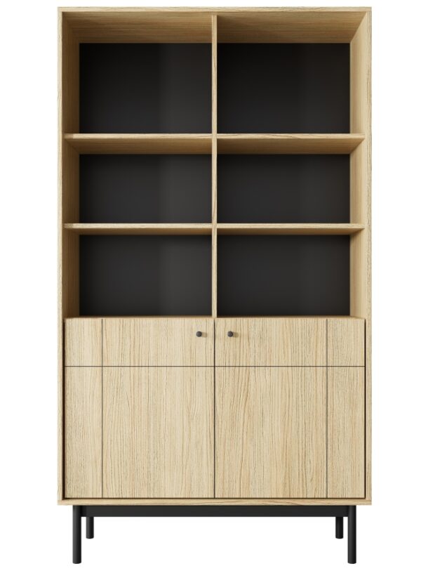 Στήλη Japandi Φυσικό Dab linea 103x184x39cm