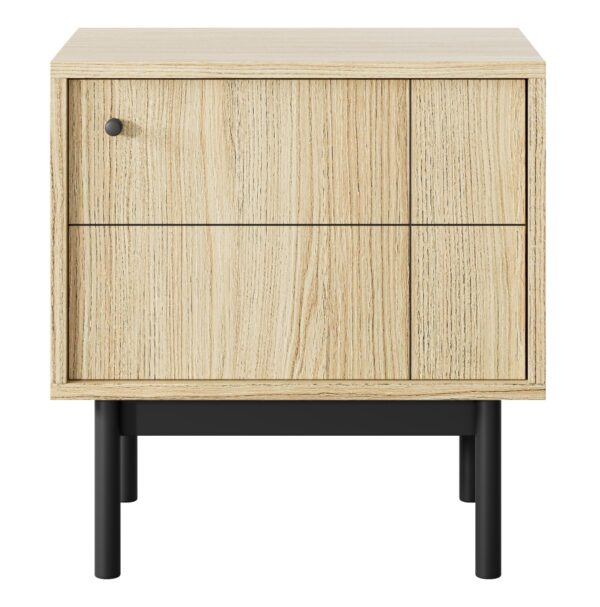 Κομοδίνο Japandi Φυσικό Dab linea 53x56x39cm