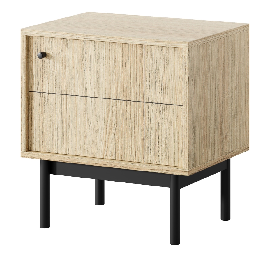 Κομοδίνο Japandi Φυσικό Dab linea 53x56x39cm - Image 3