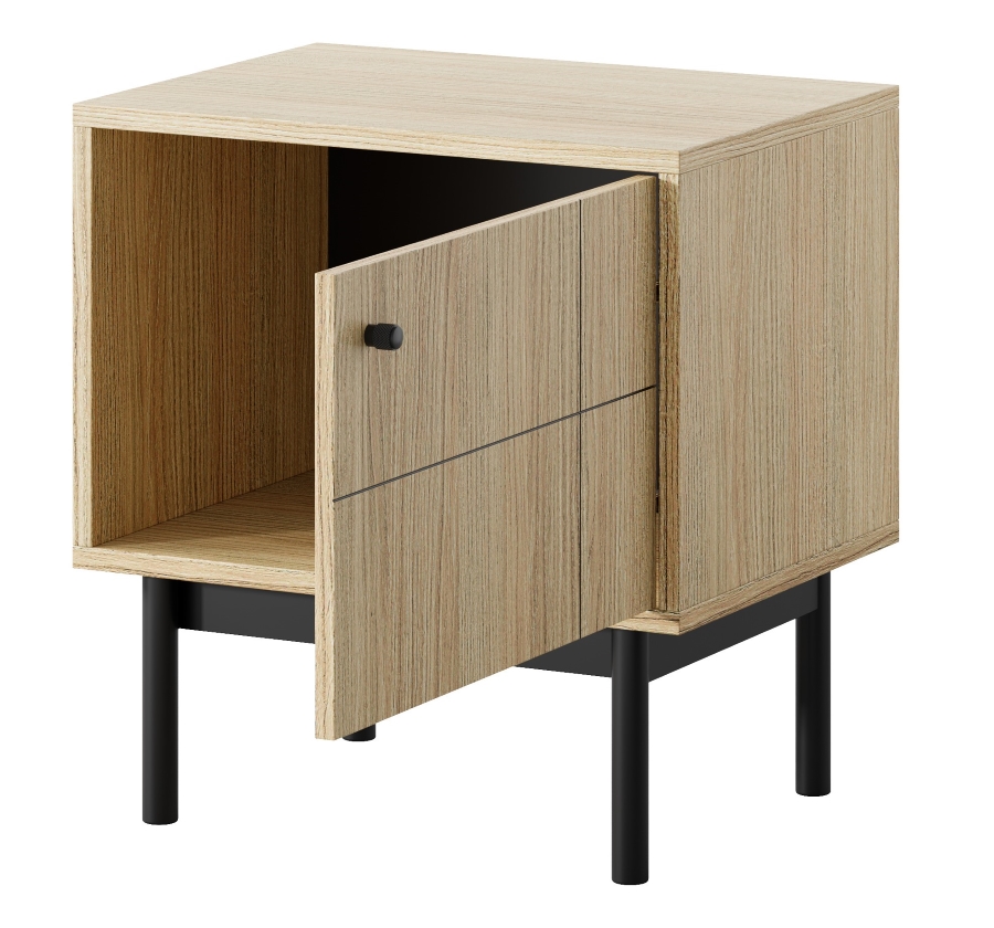 Κομοδίνο Japandi Φυσικό Dab linea 53x56x39cm - Image 4