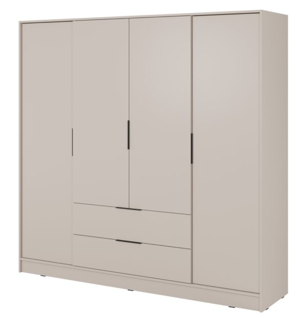 Ντουλάπα Kelly Λευκό Kazmir 206x200x51cm