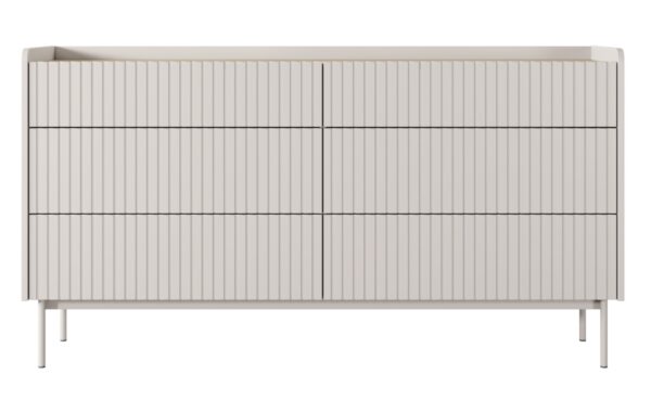 Συρταριέρα Level Μπεζ με 6 Συρτάρια 153x82x38cm