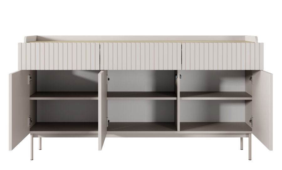 Μπουφές Level Μπεζ 153x82x38cm - Image 3