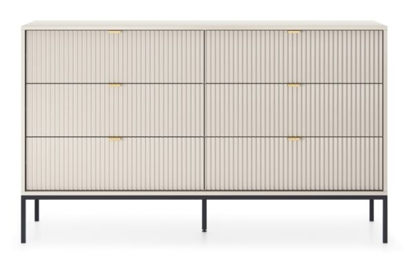 Συρταριέρα Nova Λευκό Kazmir + Ανθρακί 154x91x39cm