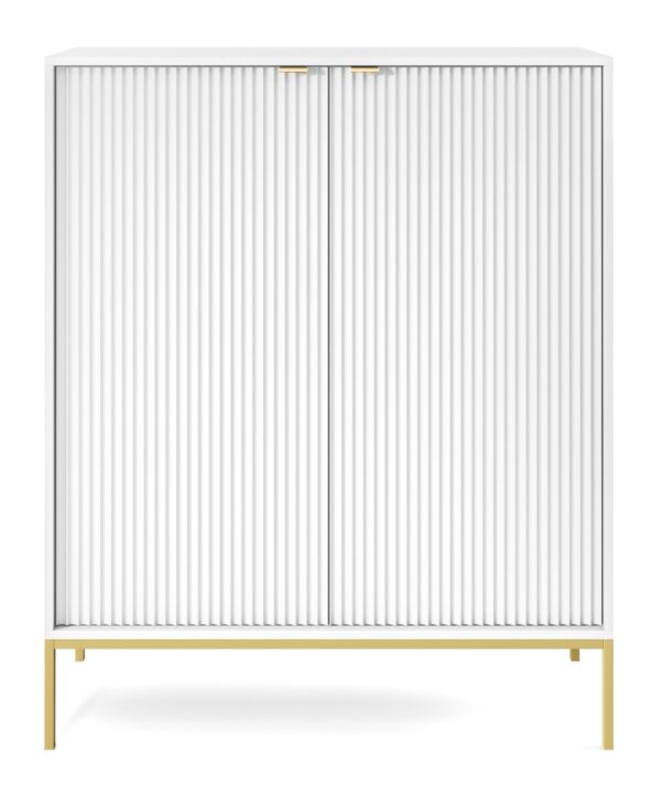 Μπουφές Nova Λευκό + Χρυσό  104x125x39cm