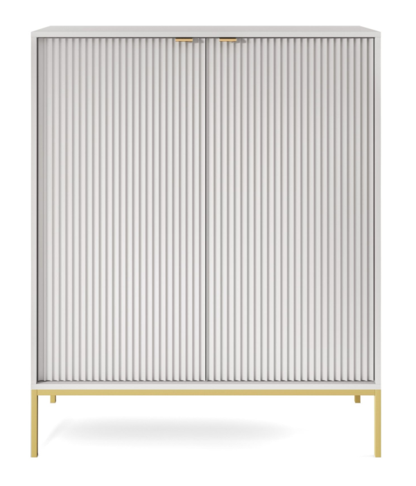 Μπουφές Nova Γκρι + Χρυσό 104x125x39cm